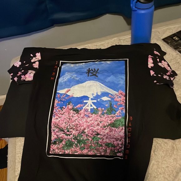japanese shirt flowers pink - Picture 1 of 1